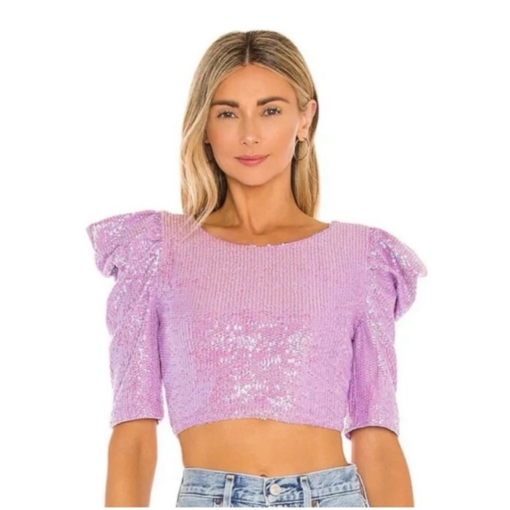 Free People Miami Moon Sequin Top